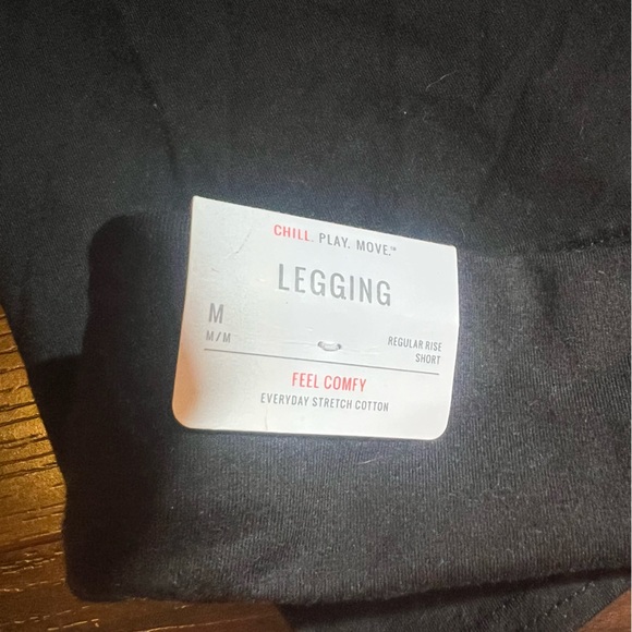 NWT Aerie Cotton Black leggings - Picture 3 of 3